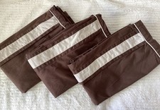 Nautica Euro Pillow Sham Cover 100 Cotton Chocolate Brown 26 x 26 Set of 3