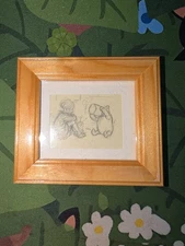 Original Drawing - Mini Winnie The Pooh Picture Frame (6.5 x 7.5 cm)