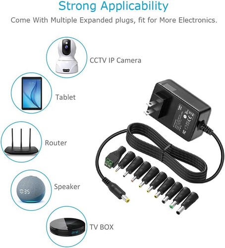 Belker 12V 2A 1.5A AC Adapter Charger Power Supply for 12 Volt... - 第 6/8 張圖片