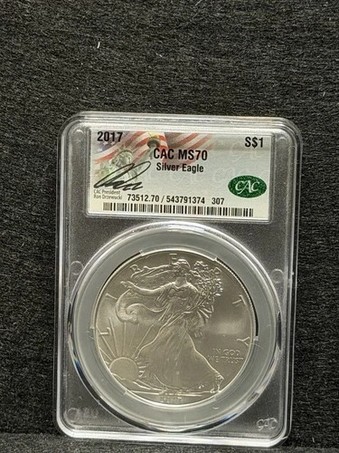 2017 American Silver Eagle MS70 CAC CAC