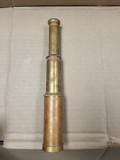 Vintage Brass Spyglass Telescope   Nautical Seafaring Monocular   Extendable