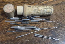 Boye Wooden Tube With 21 Sewing Machine Needles