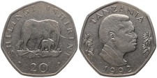 Bank of Tanzania - 20 Shillings Twenty 1992 - IV