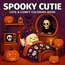 Spooky Cutie: Cute  Comfy Coloring Book for Adults and Teens   50 Cozy and...