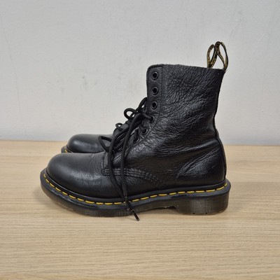 Doc Dr. Martens 1460 Pascal Damen-Stiefelette schwarz weiches Leder 8 Löcher UK 4