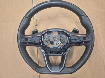 SEAT CUPRA LEON LEATHER FLAT BOTTOM STEERING WHEEL MULTIFUNCTION 5FA419091DQ DSG