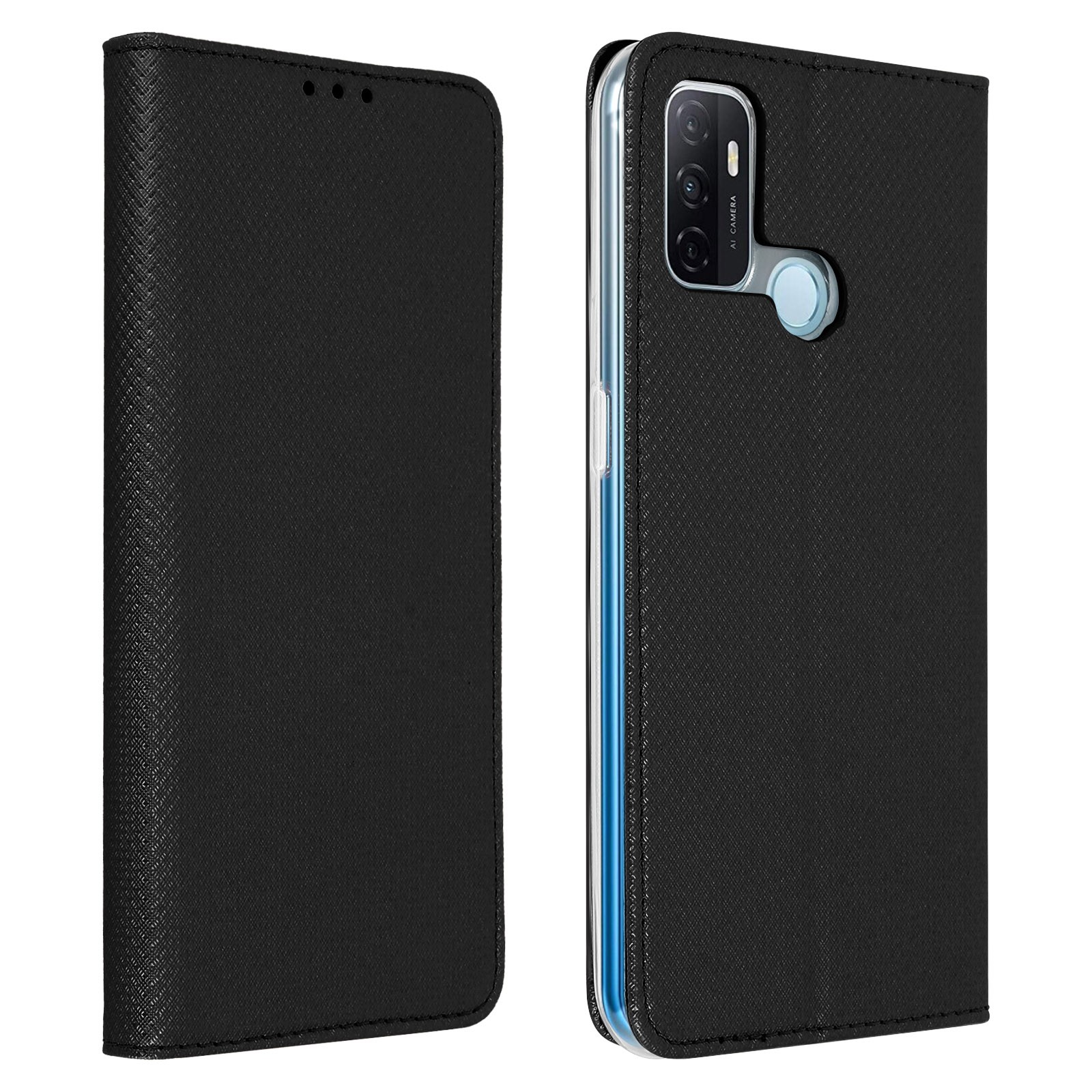Housse clapet Oppo A53s Avizar étui protection antichoc avec support horizontal