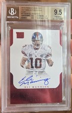 2015 Panini Flawless Eli Manning Ruby Auto /15 BGS 9.5 Gem Mint On-Card Giants 