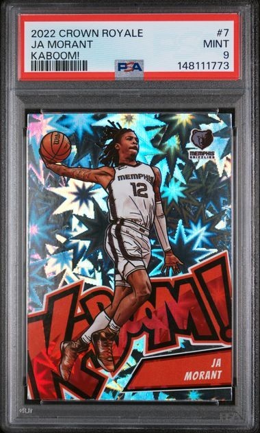 2022 PANINI CROWN ROYALE KABOOM! #7 JA MORANT KABOOM! PSA 9