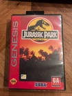 Jurassic Park (Sega Genesis, 1993) Game And Box, Cleanes Tested