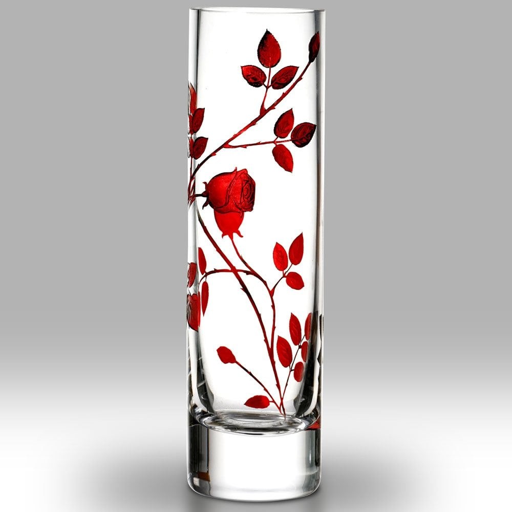 Nobile Glassware Forever Rose Ruby 19.5cm Bud Vase 2312-22