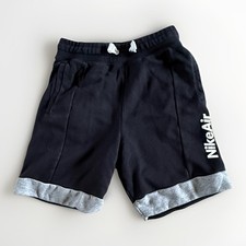 Nike Air Youth Large Black Fleece Shorts Gray Cuffed Hem Drawstring Boys L