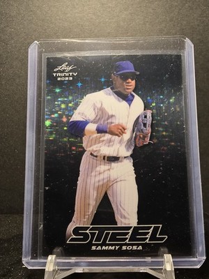 Cz320 - 2023 Leaf Trinity #S-66 Sammy Sosa Steel Chicago Cubs