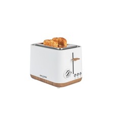 Salter Toronto 2-Slice Toaster – Wide Slots, 6 Levels, Defrost, 815W, White