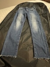 Lucky Brand Distressed Straight Medium Wash Women's Jeans Blue Denim 5-Pocket