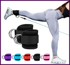 Cable Ankle Straps Double D-Ring Ankle Cuffs For Gym Workouts Glutes Legs