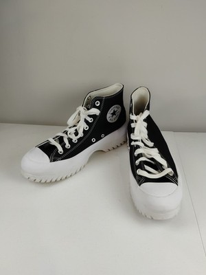 Converse Chuck Taylor All Star Lugged 2.0 High Black White Men 8.5 - Women 10.5