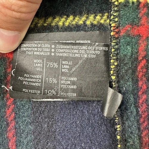 Gloverall Duffle Coat Men’s Small Navy Blue Wool Toggle Hooded Tartan England image 17