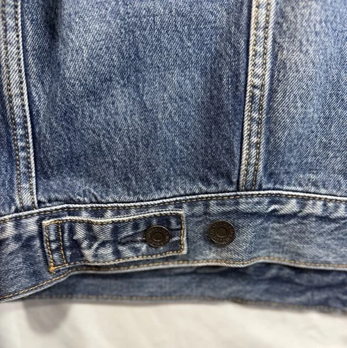 Levi Strauss & Co. Men’s Blue Denim Trucker Jacket Full Zip, Pockets L image 12