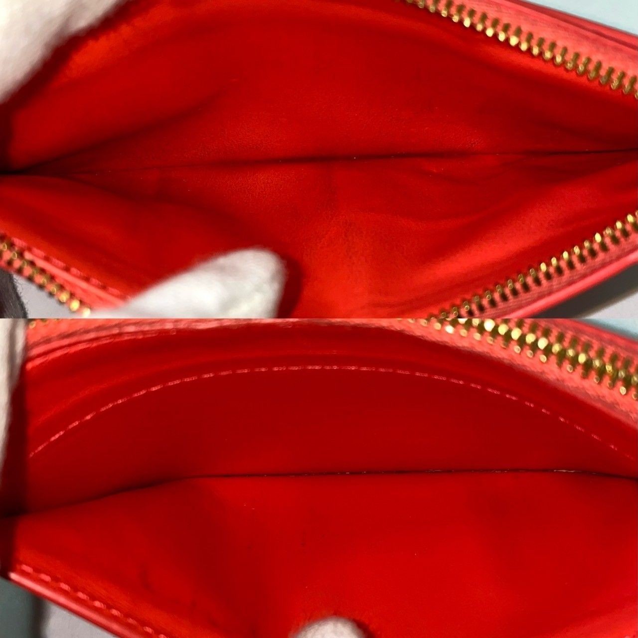 Bottega Veneta Cassette Long Zipper Card Case Intrecciato Leather Red thumbnail 8