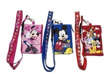 3X DISNEY MICKEY MINNIE FRIENDS LANYARD FASTPASS ID TICKET IPHONE BADGE HOLDER