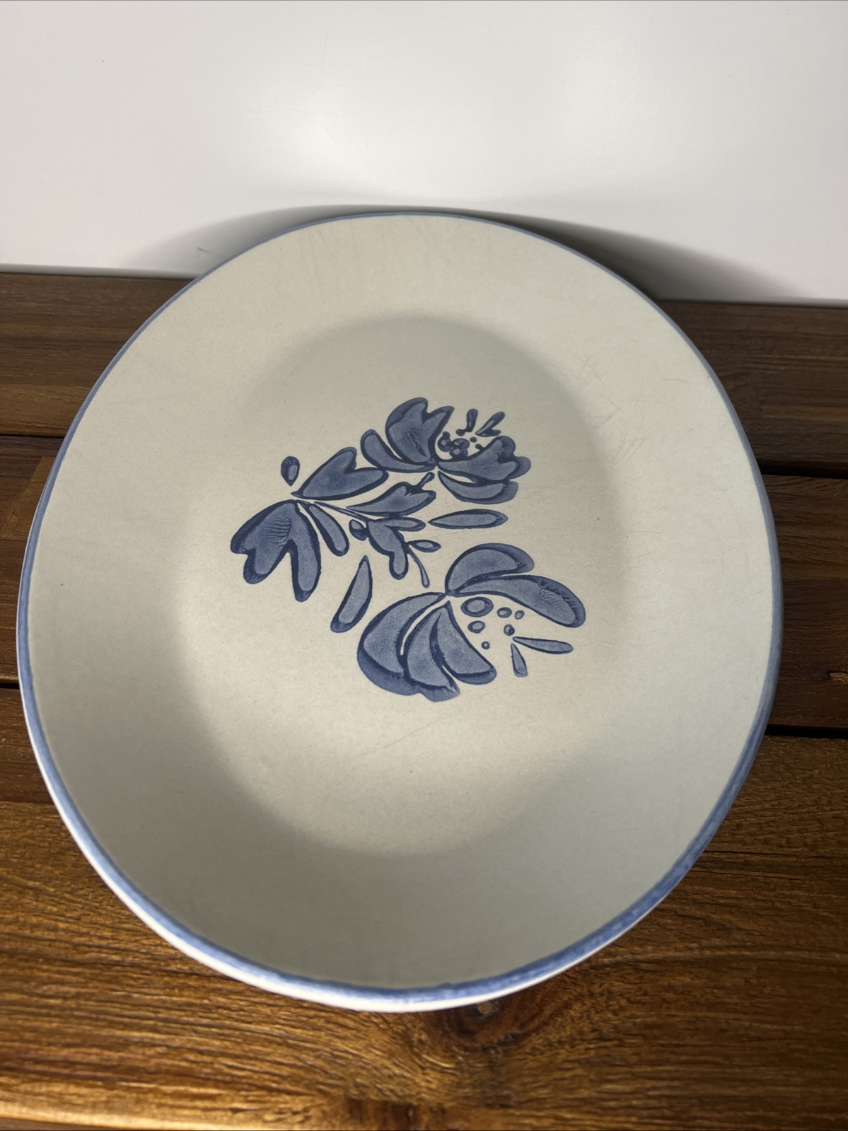 Vintage Pfaltzgraff Yorktowne Oval Platter 14” Blue Floral Trim