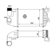 HART Ladeluftkühler LLK Kühler für Opel Astra H Caravan 1.7 CDTi Zafira B