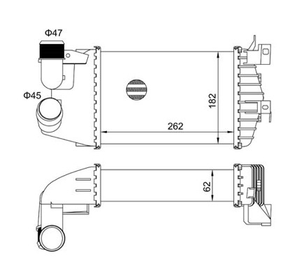 Hart LadeluftküHler LLK KüHler FüR Opel Astra H Caravan 1.7 Cdti Zafira B-image