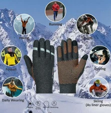 LIFE Reflective Grip Gloves – Silicone Dotted Palm, Flexible Thermal gloves