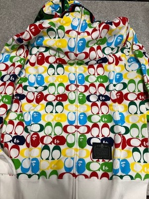 Rare BAPE® X COACH SHARK FULL ZIP HOODIE Size Men's M | eBay