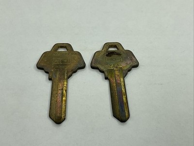 Curtis Industries NOS Key Blank Lot Of 2 Uncut Keys HO1 Brass Tone B-CK44