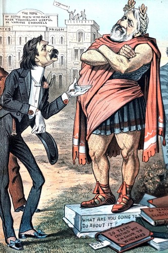 Blaine Caesar Vindicated PATRONAGE BRIBERY BANKERS 1884 CRYING TWEED Puck Print - Picture 8 of 10