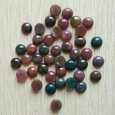 Natural 100pcs India Agate Stone 8mm Round CAB CABOCHON DIY Jewelry Wholesale