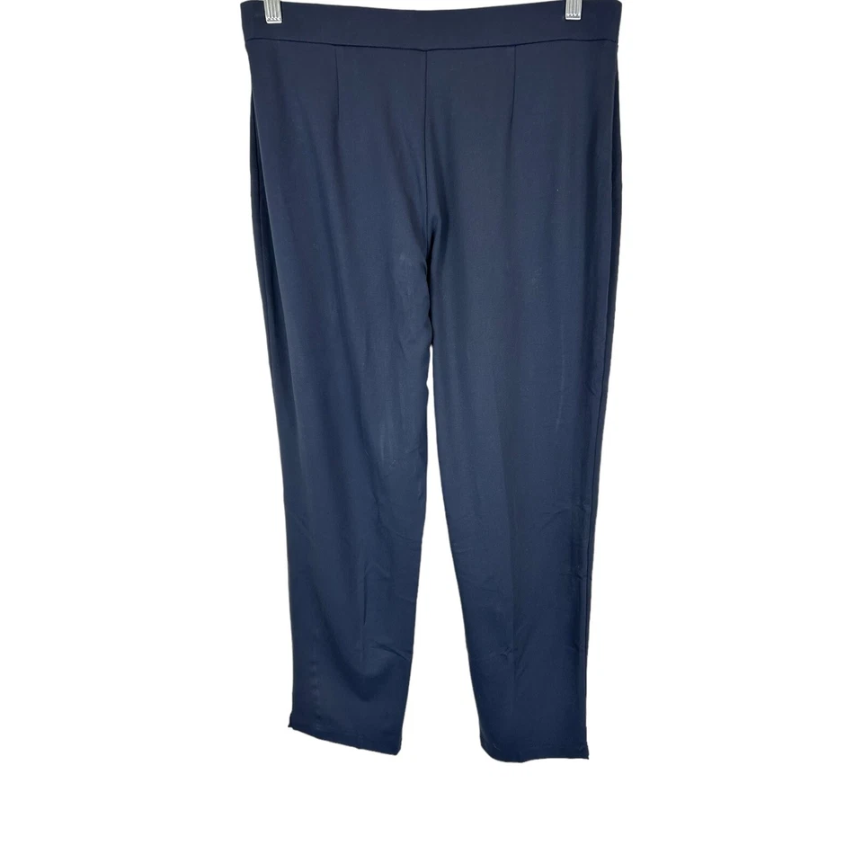 Pantalones Susan Graver Everyday Petite Supreme Tejidos Pierna Ajustada Gris Mina Talla PM Foto 2 de 2