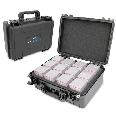 Casematix Graded Card Case – Holds 130 PSA Slabs, Waterproof Storage Box