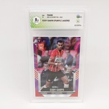 2021-22 Panini SCORE FIFA - Cody Gakpo Purple 10/15 PSA Grade 8.5 Rookie Card. rookie card picture