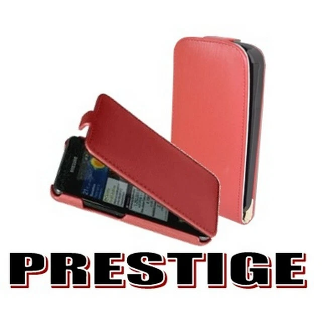 CUSTODIA PRESTIGE BOOK CASE SLIM FLIP COVER LIBRO VERTICALE  HTC DESIRE C ROSSA - Immagine 4 di 4