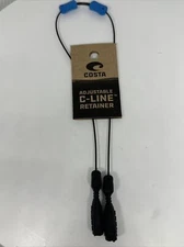 NEW Costa Del Mar CA 11 C-Line Adjustable Eyewear Leash, Retainer, Black / Blue