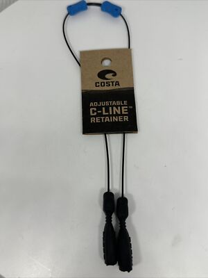 NEW Costa Del Mar CA 11 C-Line Adjustable Eyewear Leash, Retainer, Black / Blue