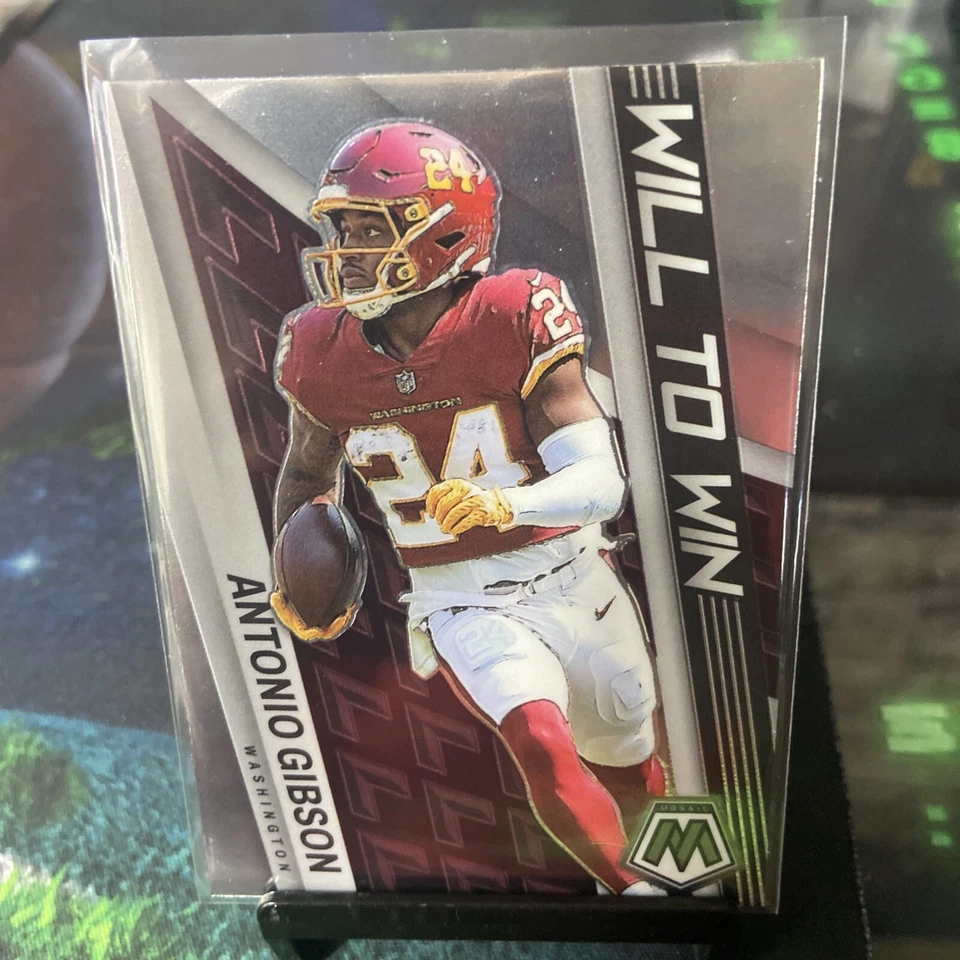 2022 Panini Mosaic Football Antonio Gibson Will To Win Insert Washington - Image 3 of 4