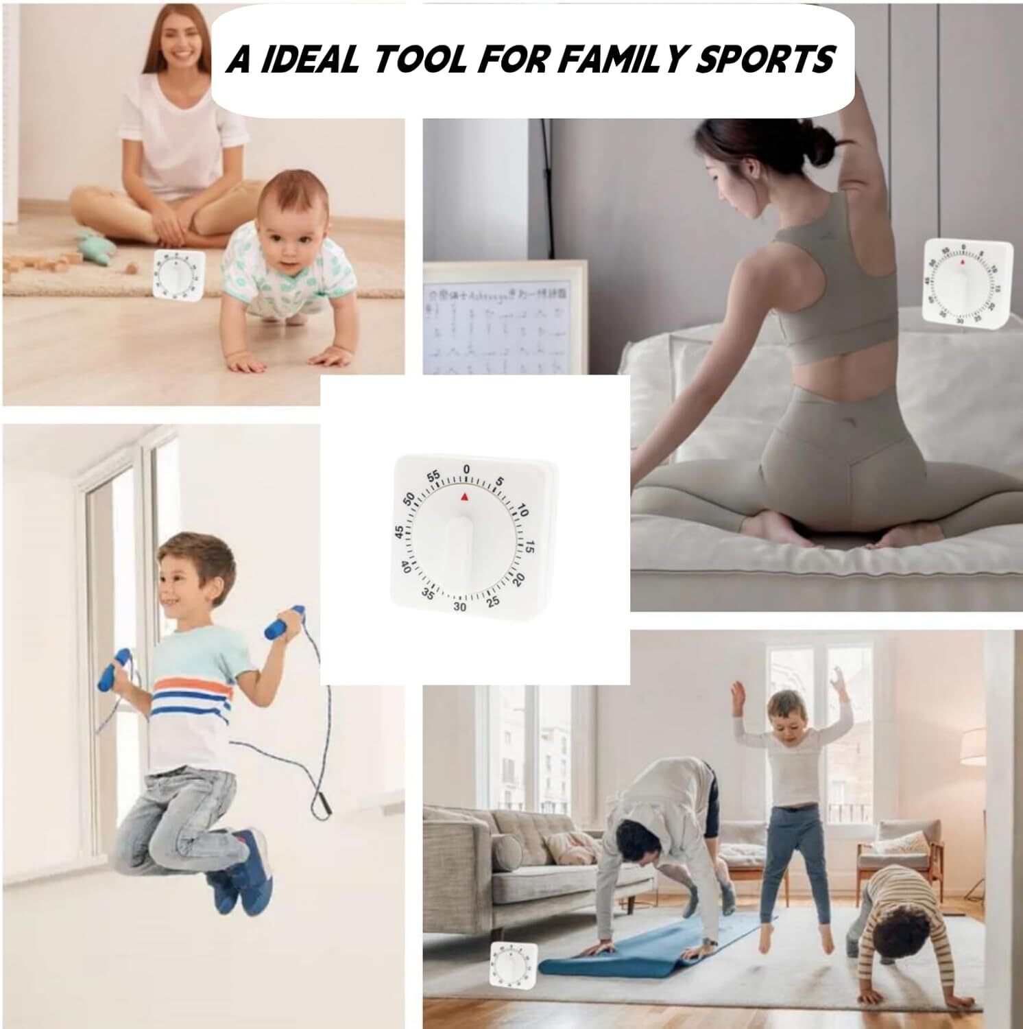 2× Long Ring Bell Alarm Loud 60-Minute Kitchen Cooking Wind Up Timer Mechanical