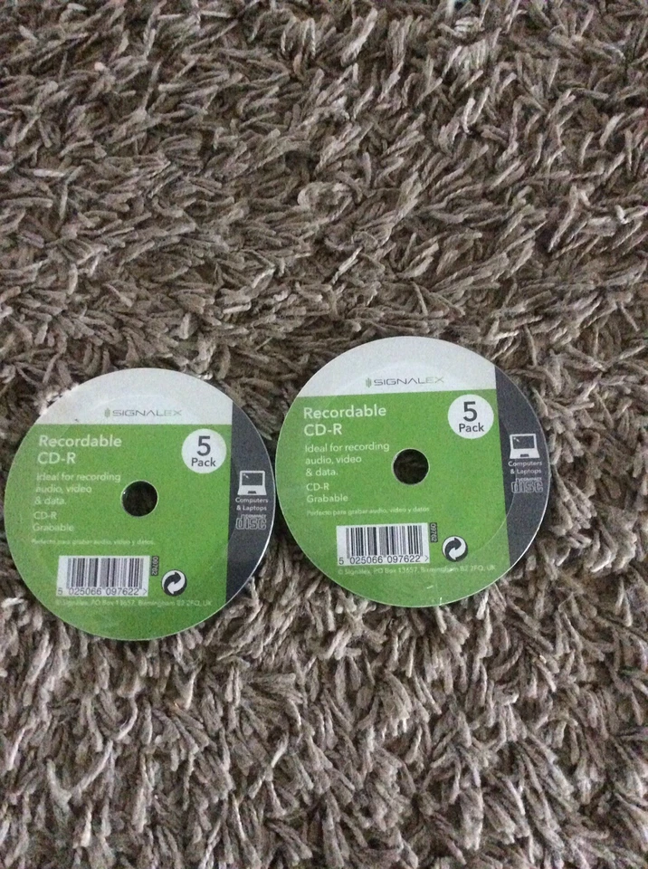 5 Recordable 52x 700mb 80 Mins CDs for Audio Video Back up Data by Signalex