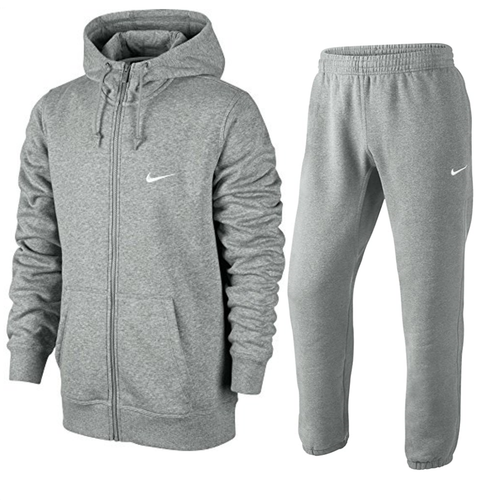 grey nike jumper and joggers