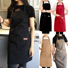 Waterproof Anti-Oil Leather Apron Restaurant Cooking Chef Bib Kitchen Gardening
