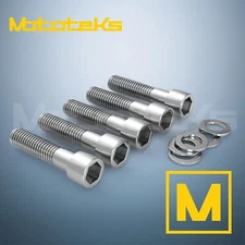 PULLEY BOLTS WITH WASHER 7/16-14x2" SMOOTH CHROME FOR ALL HARLEY MODELS LONG