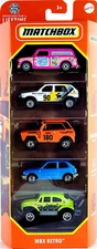 2024 Matchbox MBX Retro 5-Pack | Austin Mini | VW Golf | Honda CVCC | Beetle