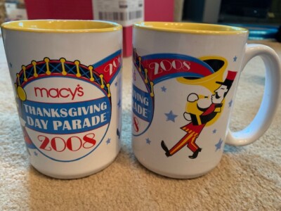 2 MACYS 2008 THANKSGIVING DAY PARADE MUGS-NEW