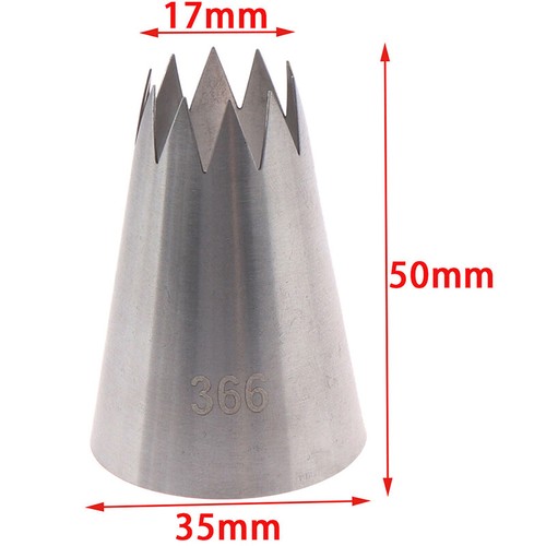 #366 Large Open Star Piping Nozzle Icing Cream Nozzles Bakeware Pastry Tips~_e - Picture 5 of 8