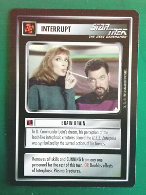Star Trek CCG (Alternate Universe) Interrupt - Brain Drain (uncommon)