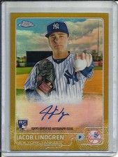 Jacob Lindgren 2015 Topps Chrome Gold Refractor Autograph Rookie #43/50